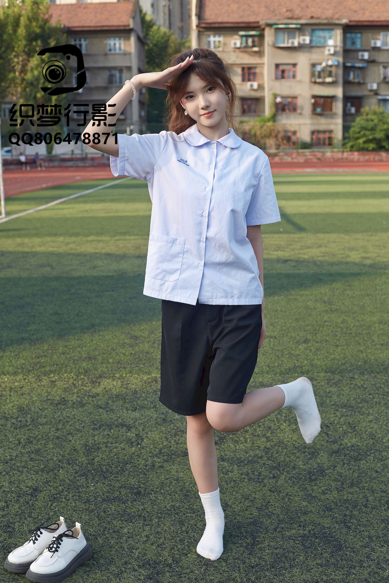 清新美女学妹驾到学校学院风主题写真