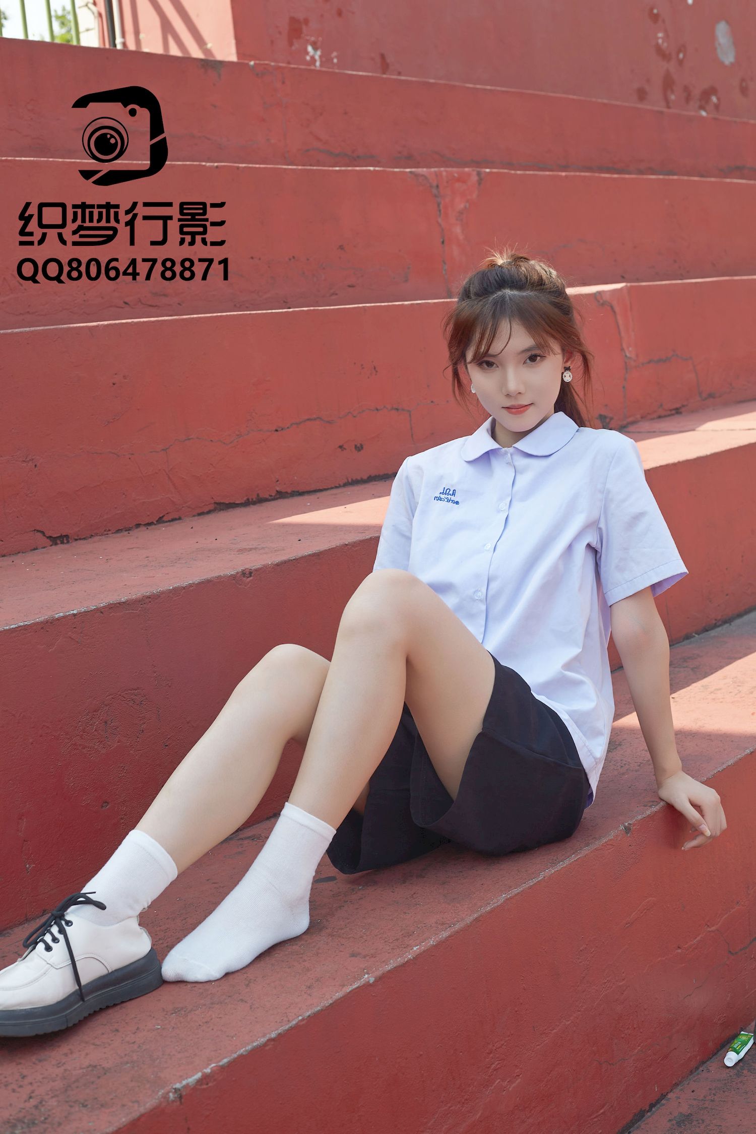 清新美女学妹驾到学校学院风主题写真