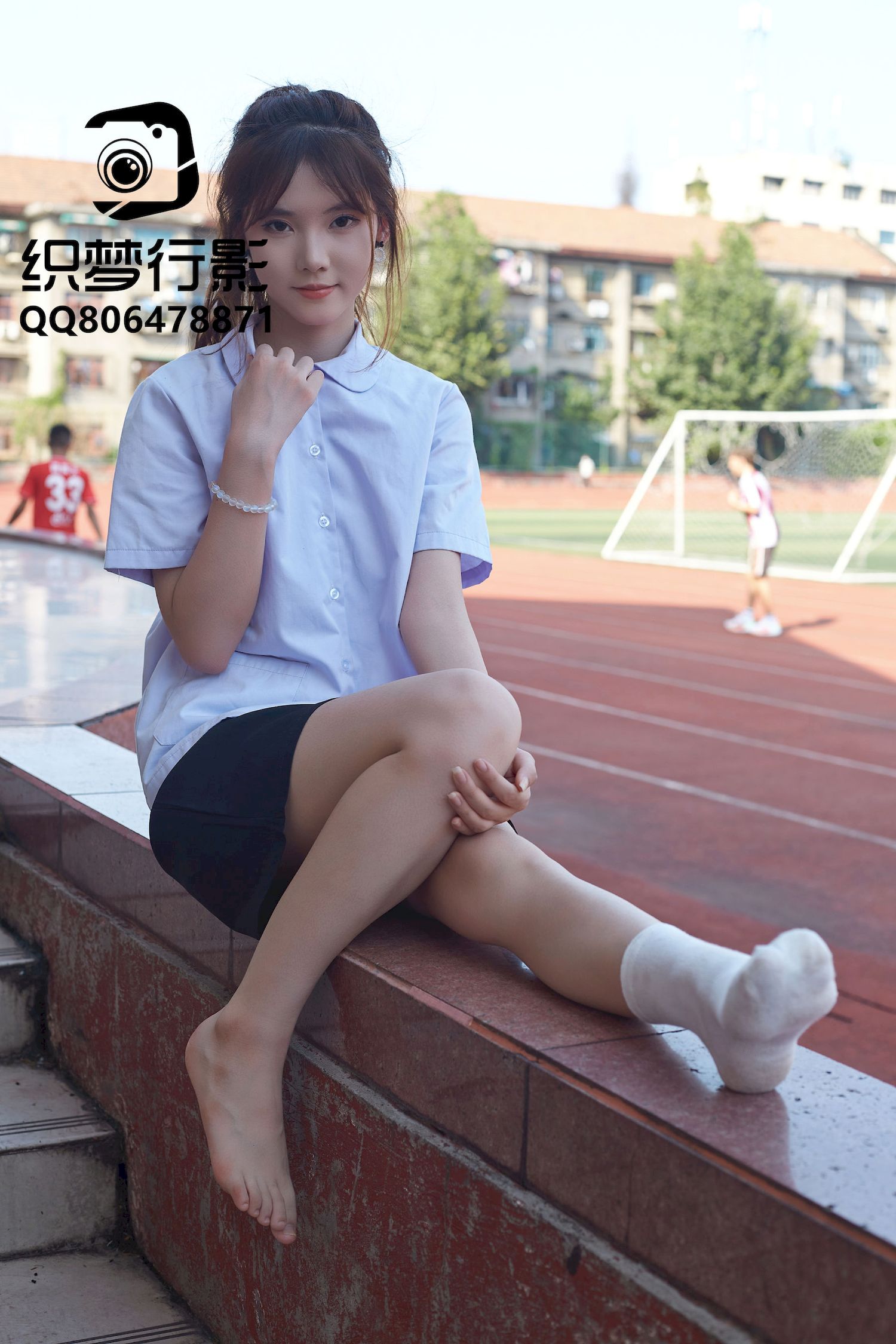 清新美女学妹驾到学校学院风主题写真