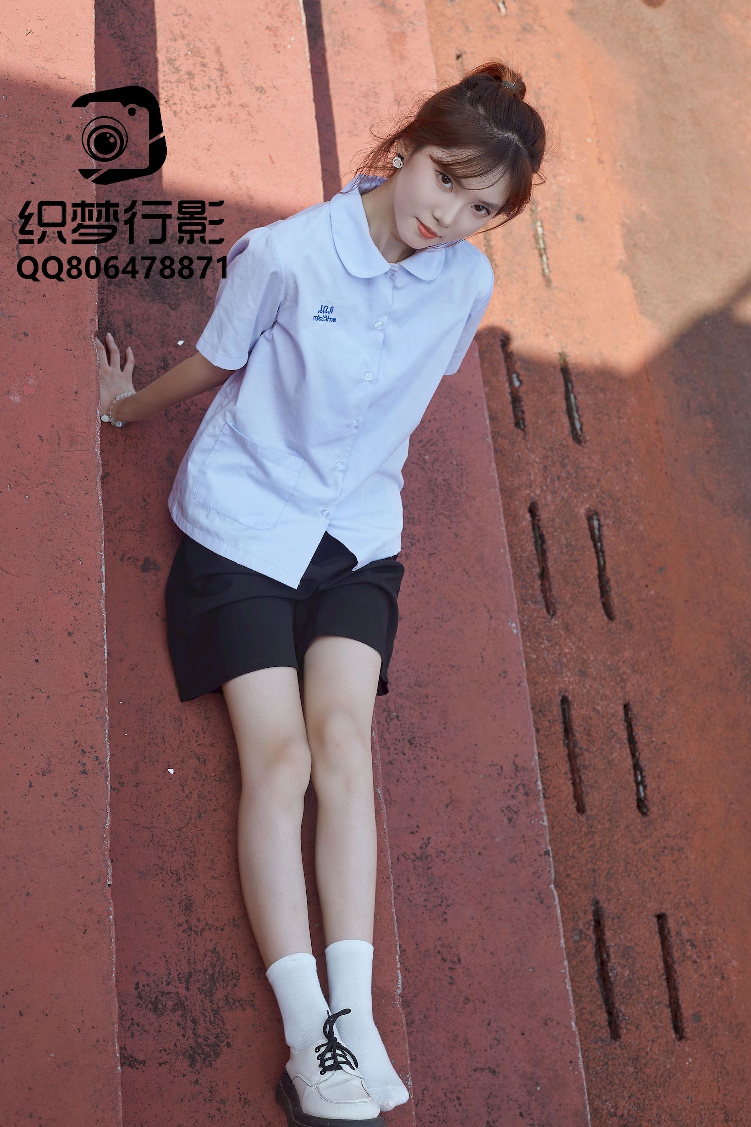 清新美女学妹驾到学校学院风主题写真