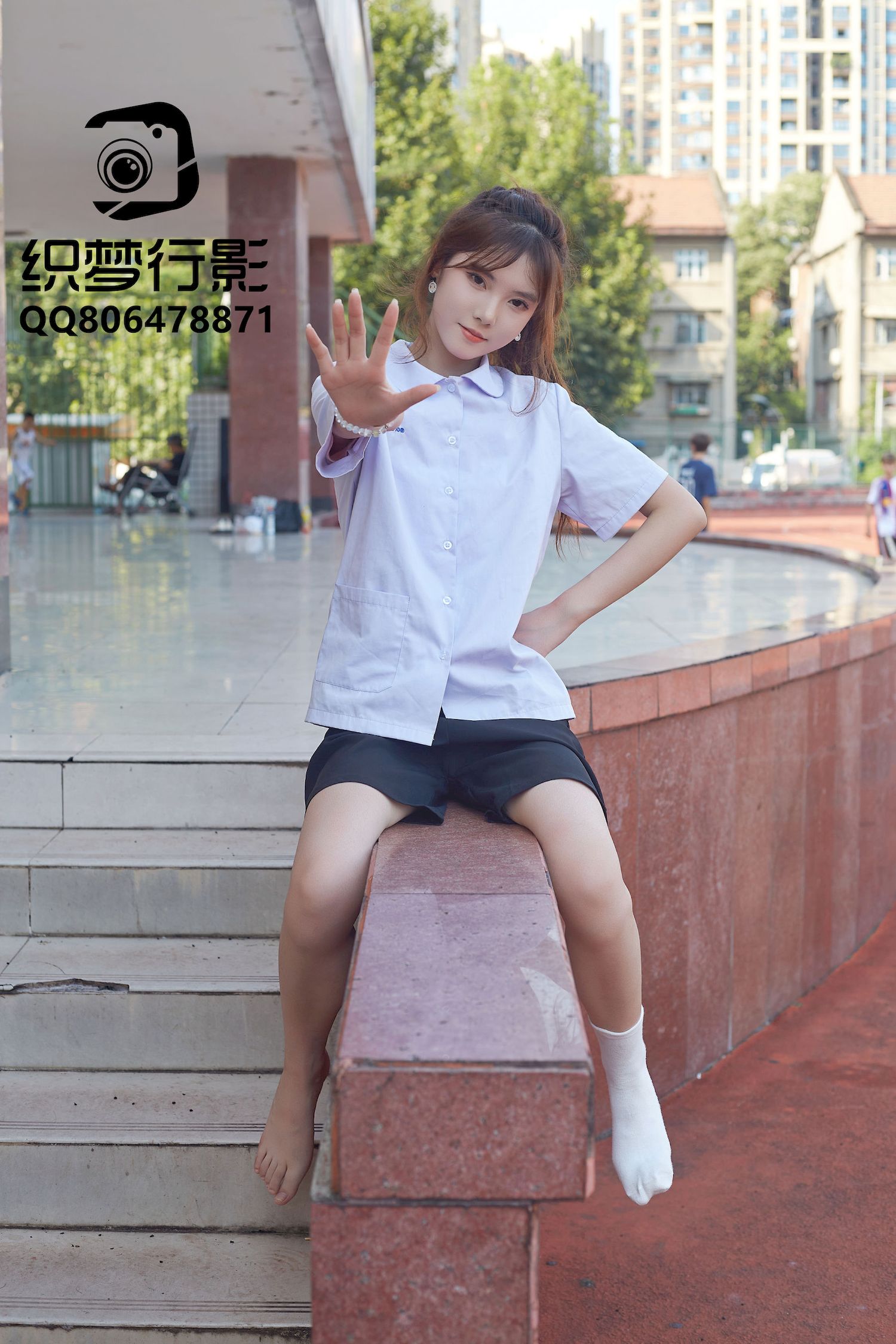 清新美女学妹驾到学校学院风主题写真