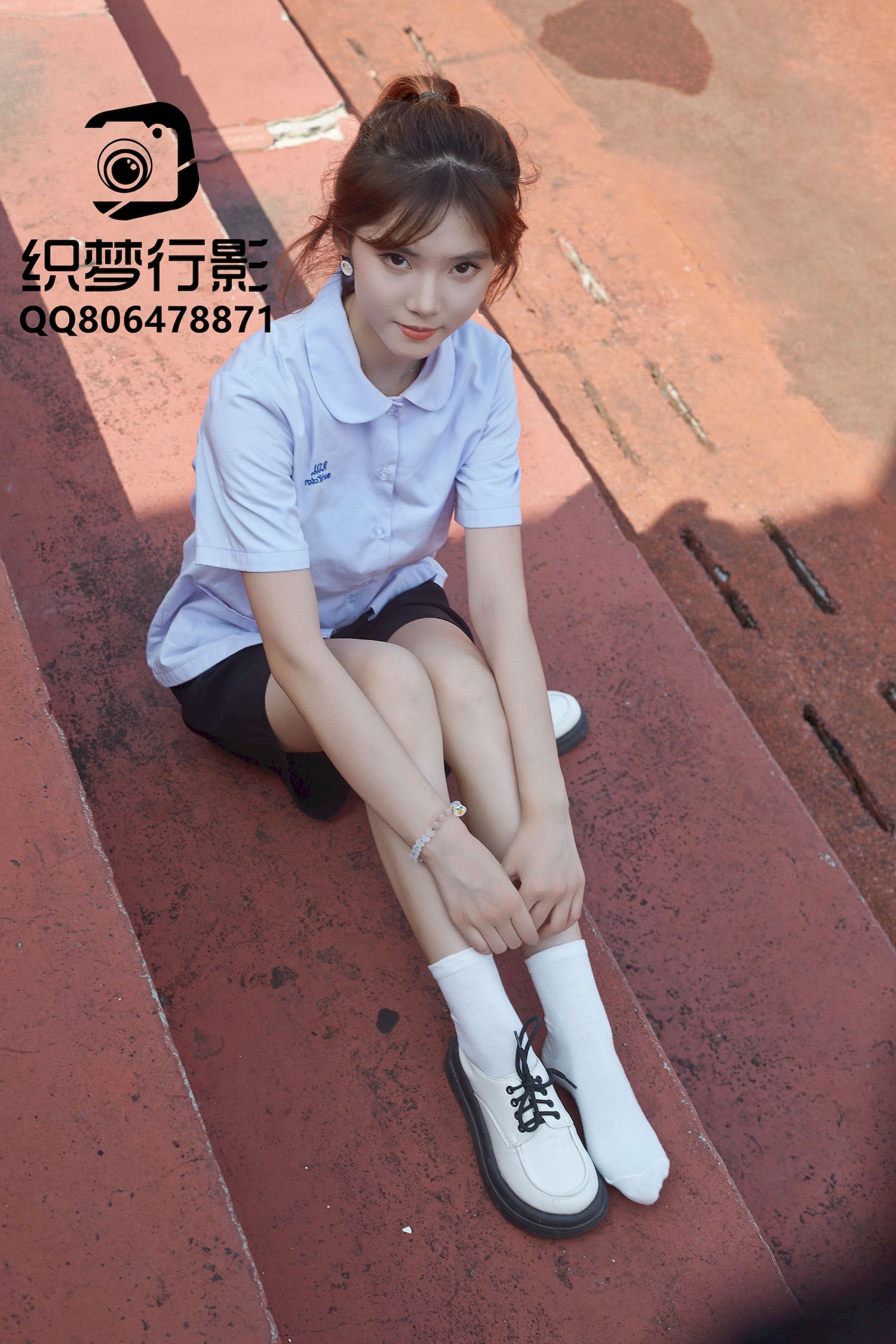 清新美女学妹驾到学校学院风主题写真