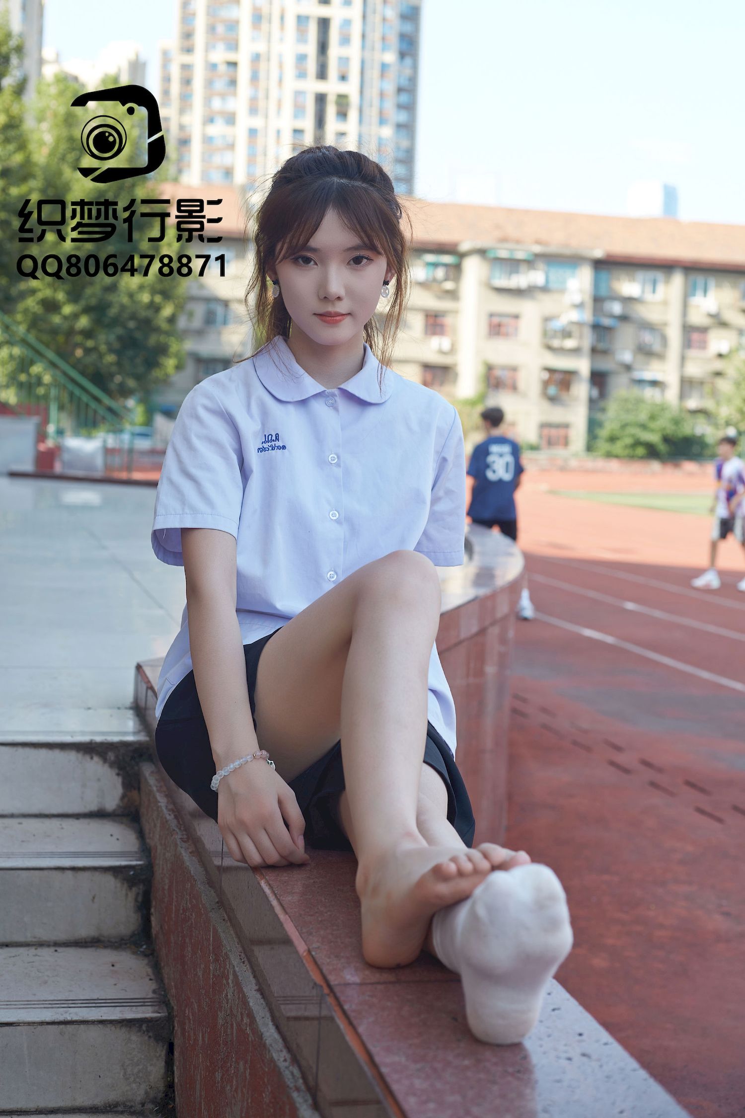 清新美女学妹驾到学校学院风主题写真