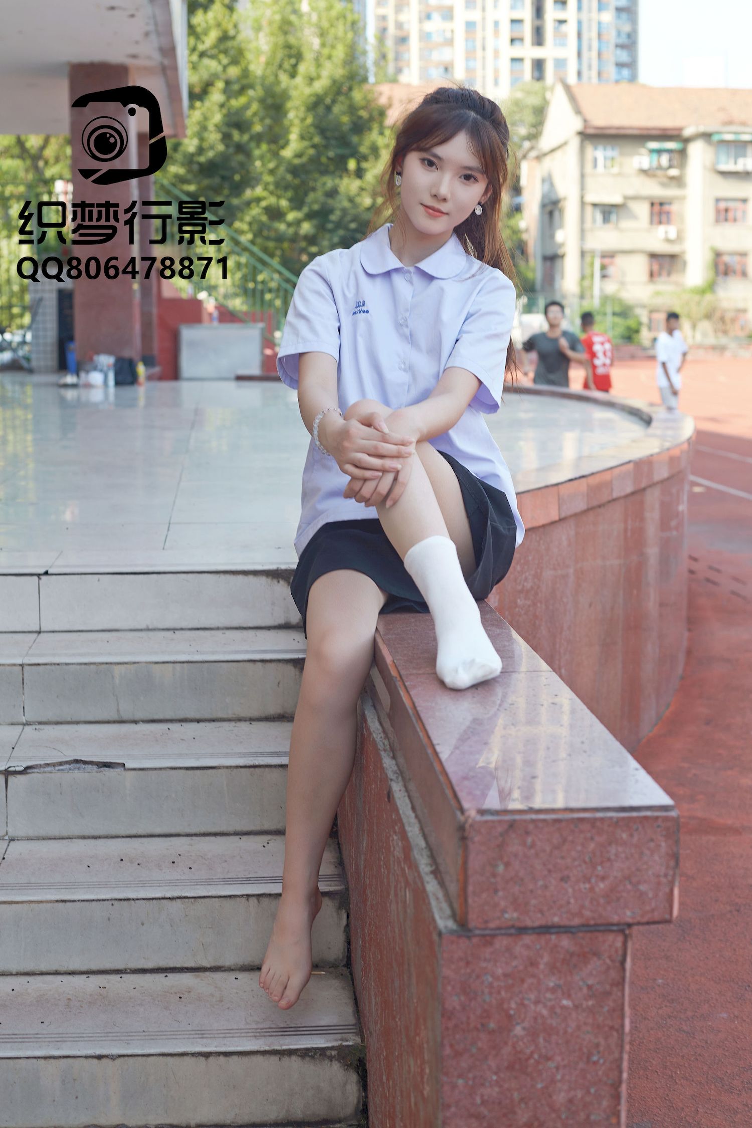 清新美女学妹驾到学校学院风主题写真