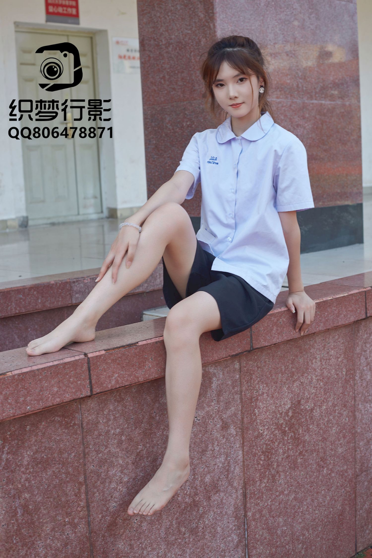 清新美女学妹驾到学校学院风主题写真