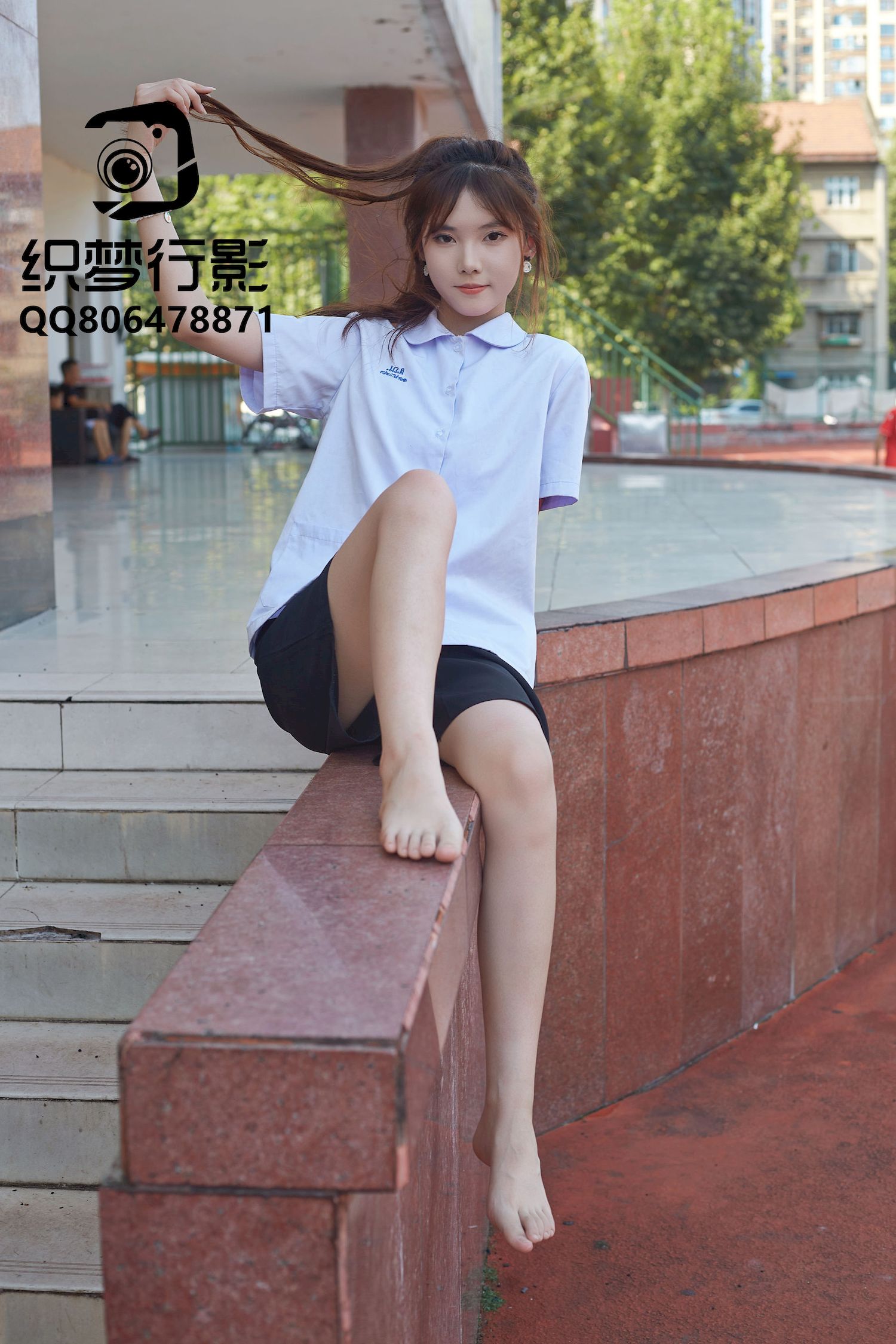 清新美女学妹驾到学校学院风主题写真