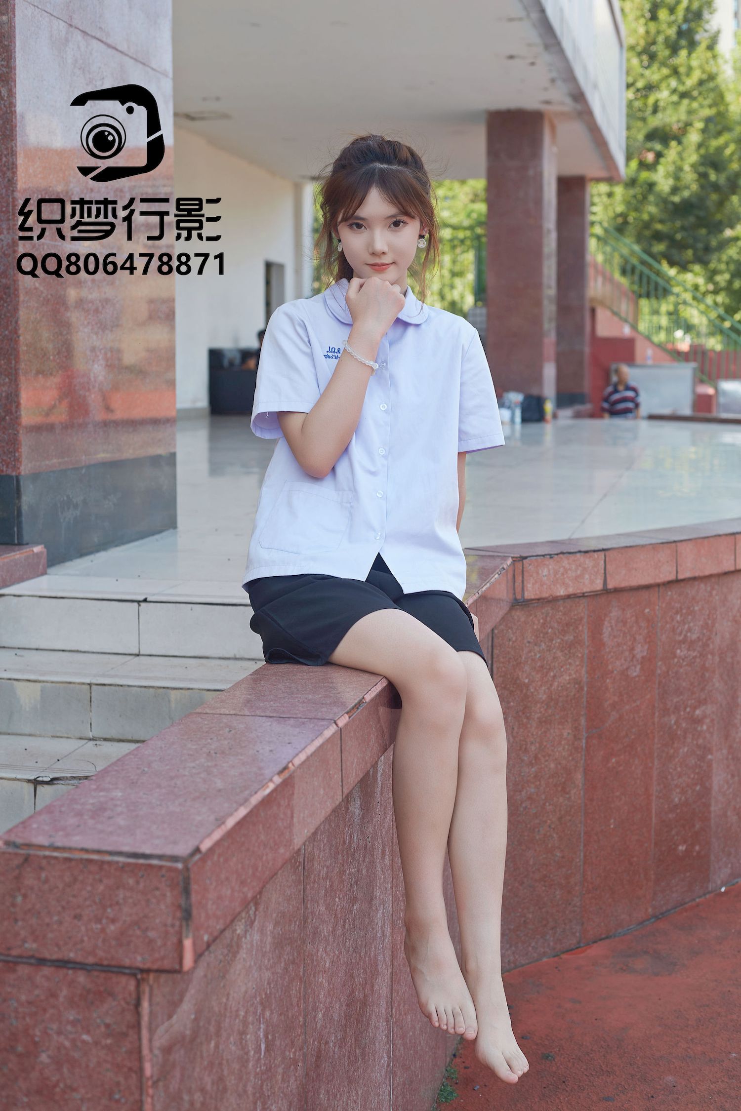 清新美女学妹驾到学校学院风主题写真