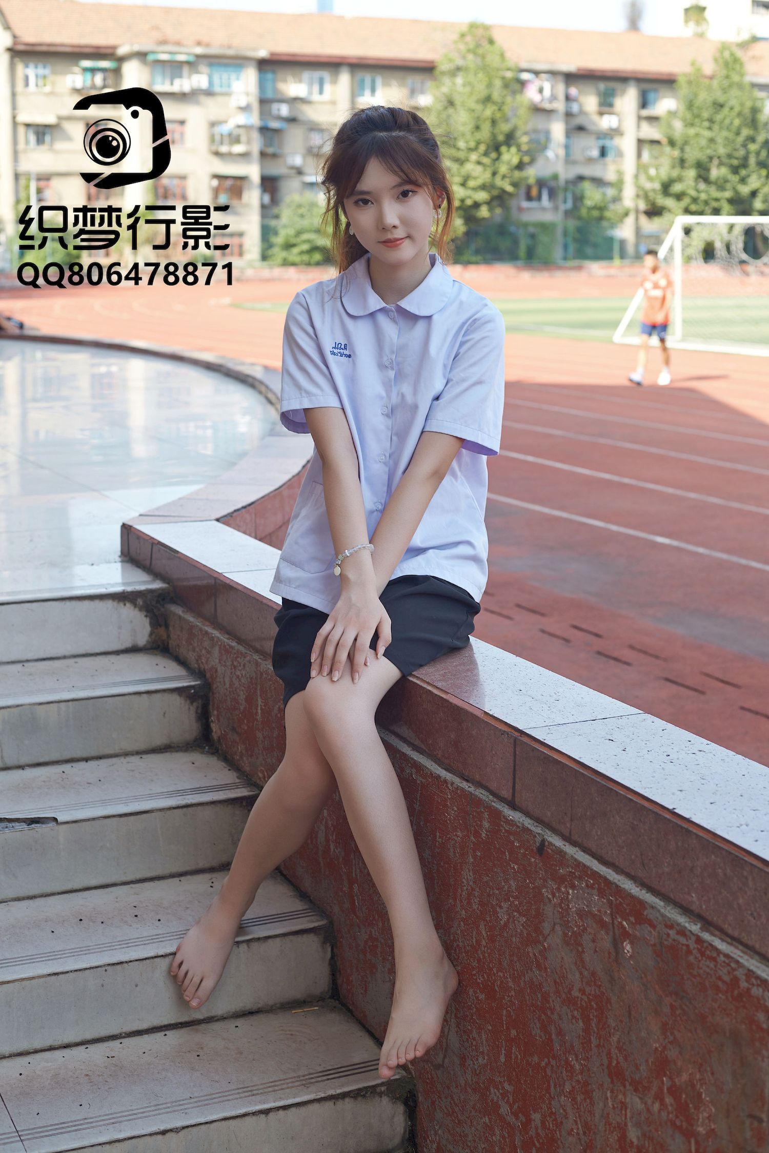 清新美女学妹驾到学校学院风主题写真