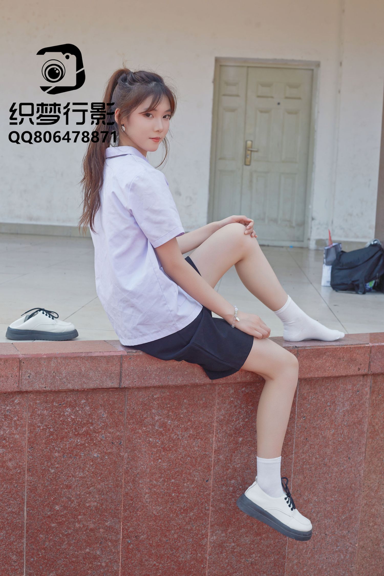 清新美女学妹驾到学校学院风主题写真