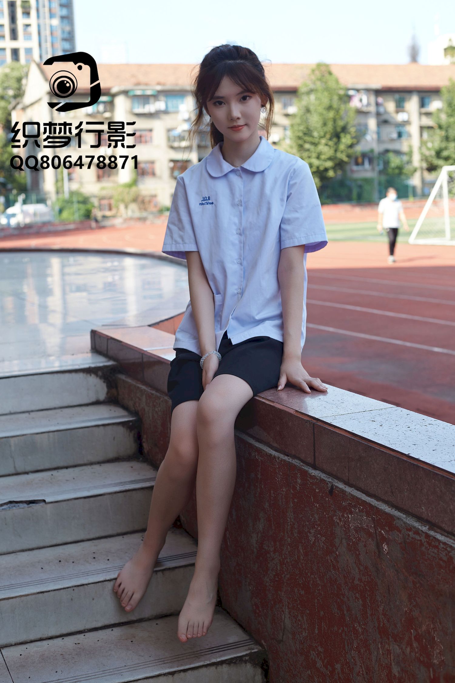 清新美女学妹驾到学校学院风主题写真