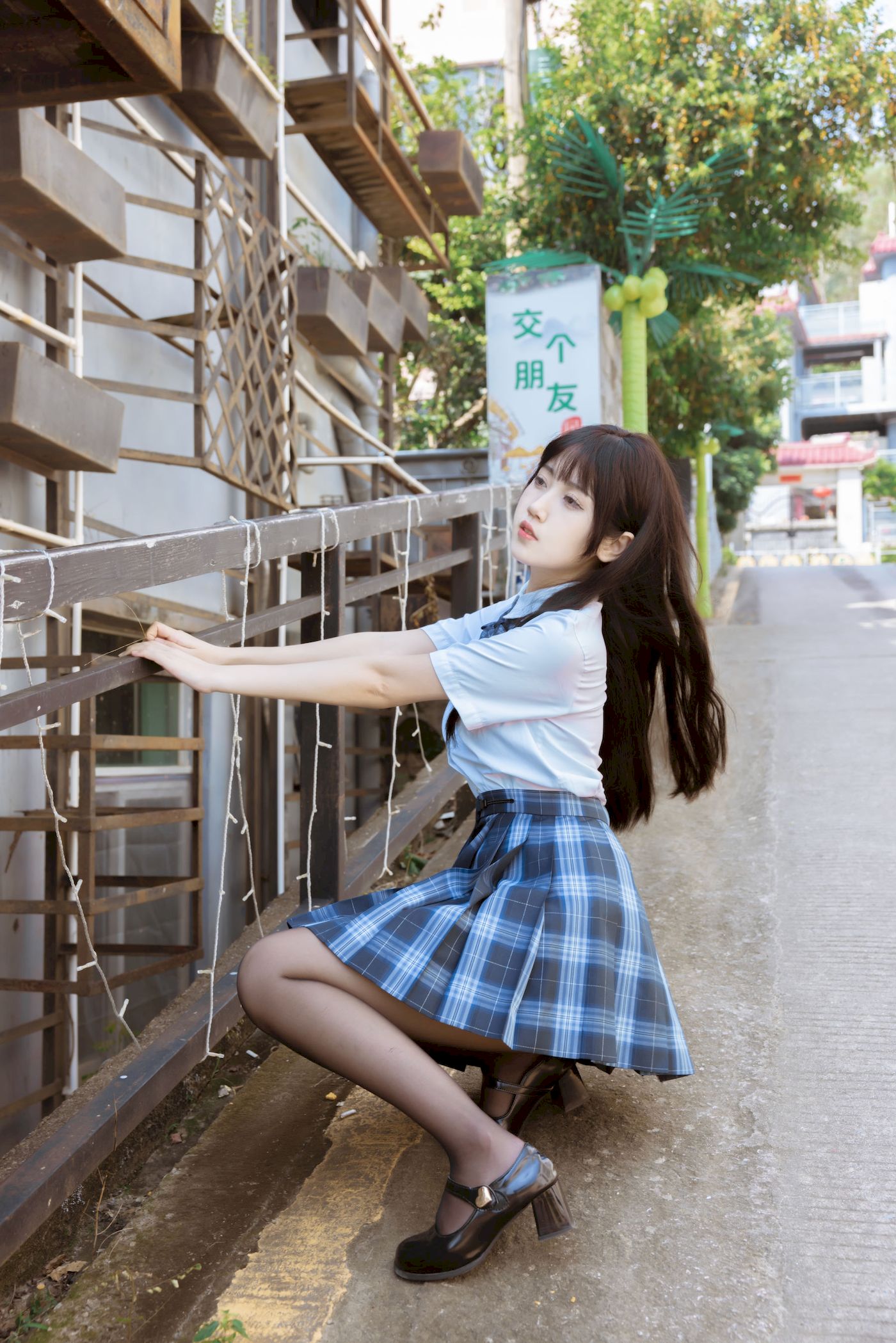 不呆猫学生装+JK制服妩媚写真