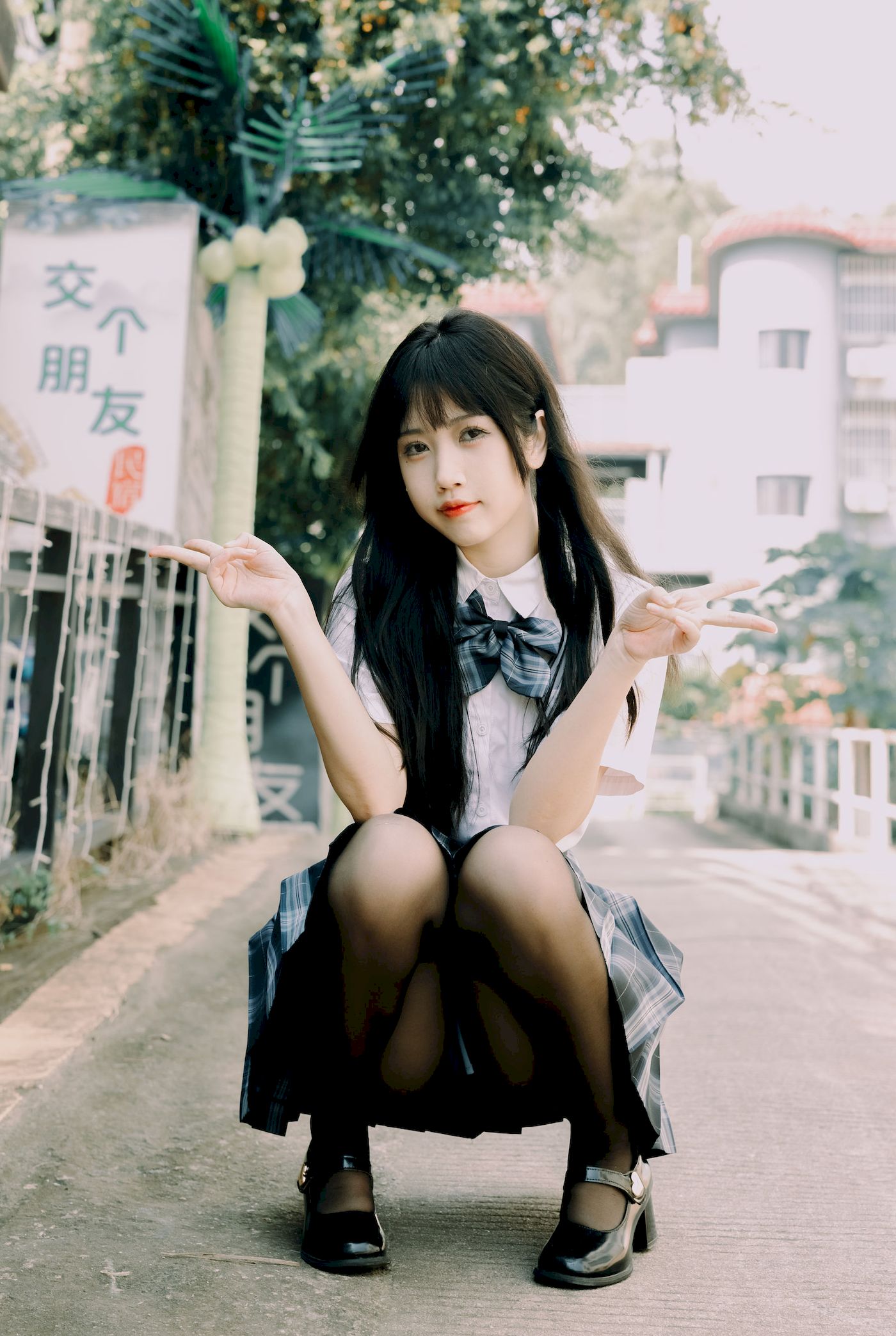 不呆猫学生装+JK制服妩媚写真