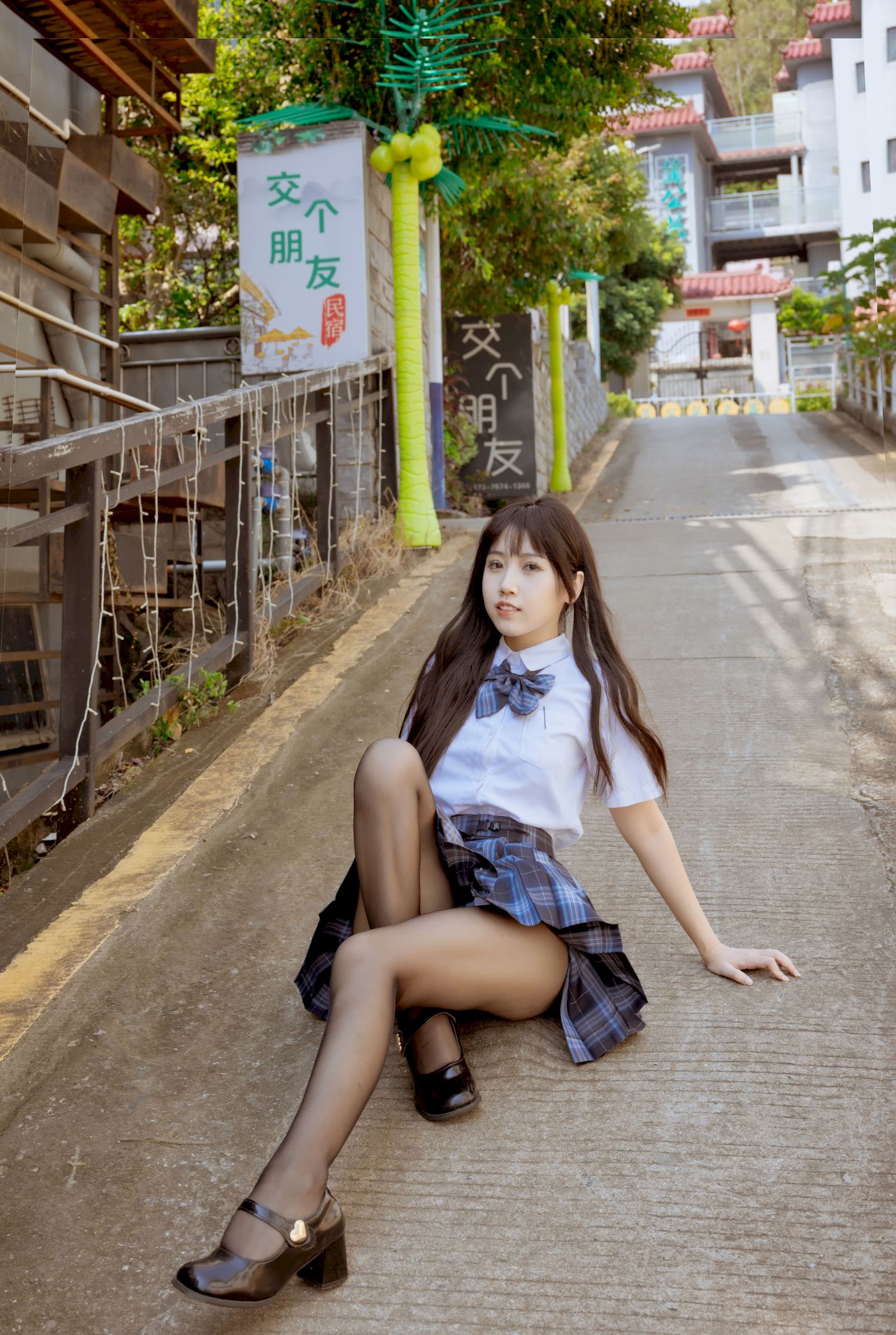 不呆猫学生装+JK制服妩媚写真