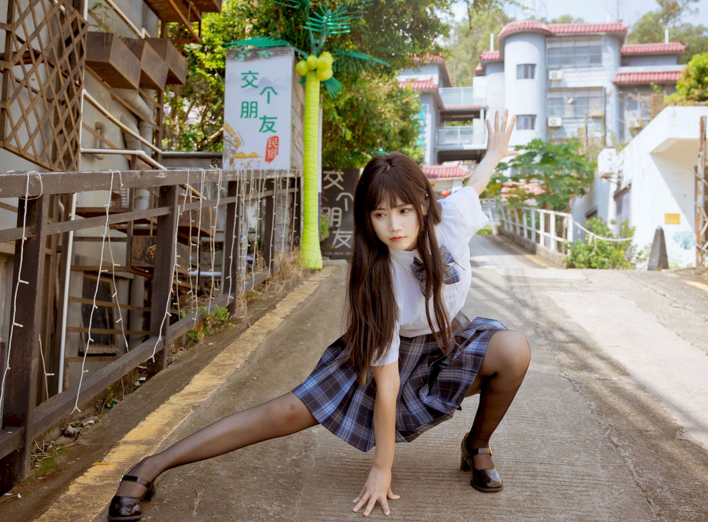 不呆猫学生装+JK制服妩媚写真