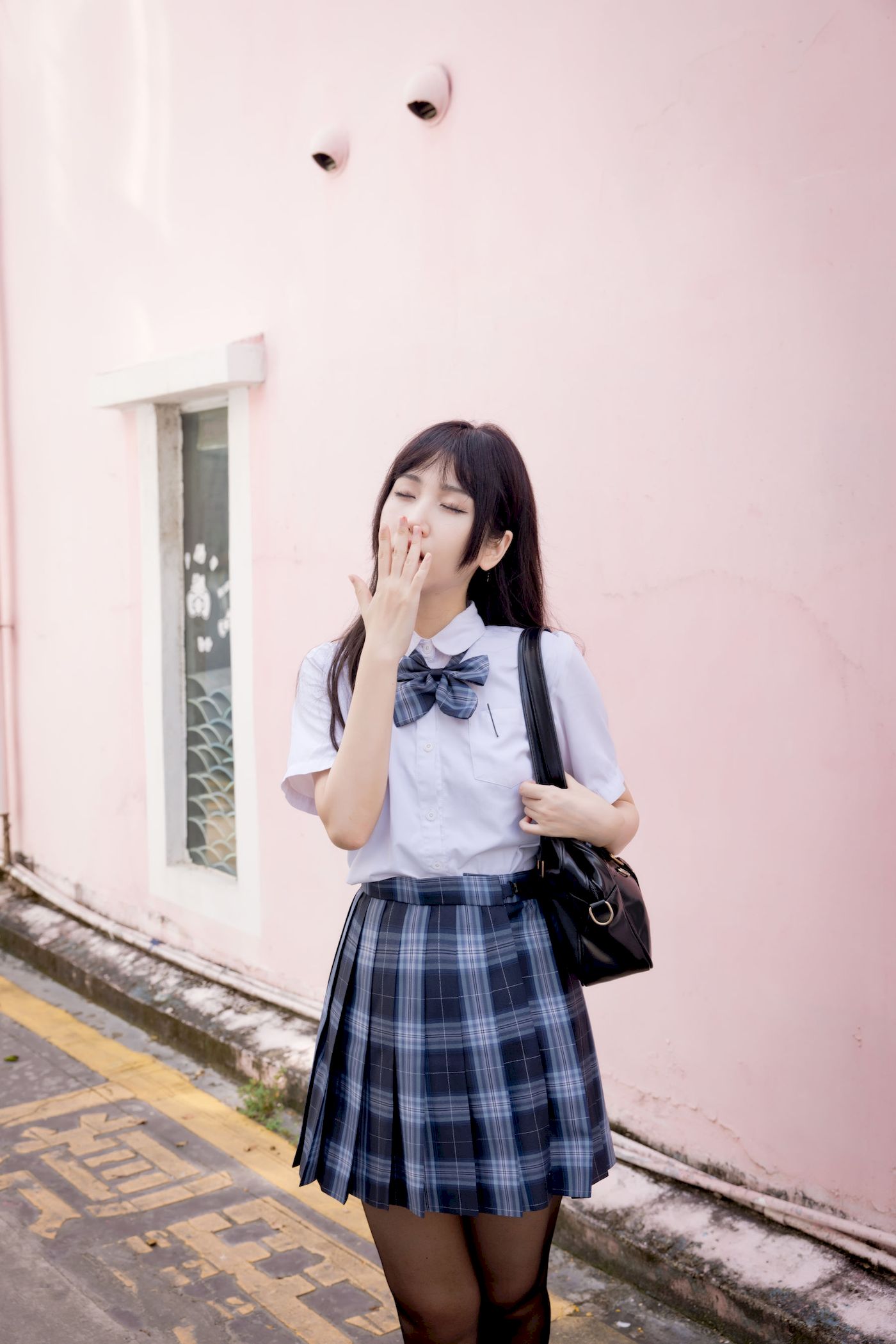 不呆猫学生装+JK制服妩媚写真