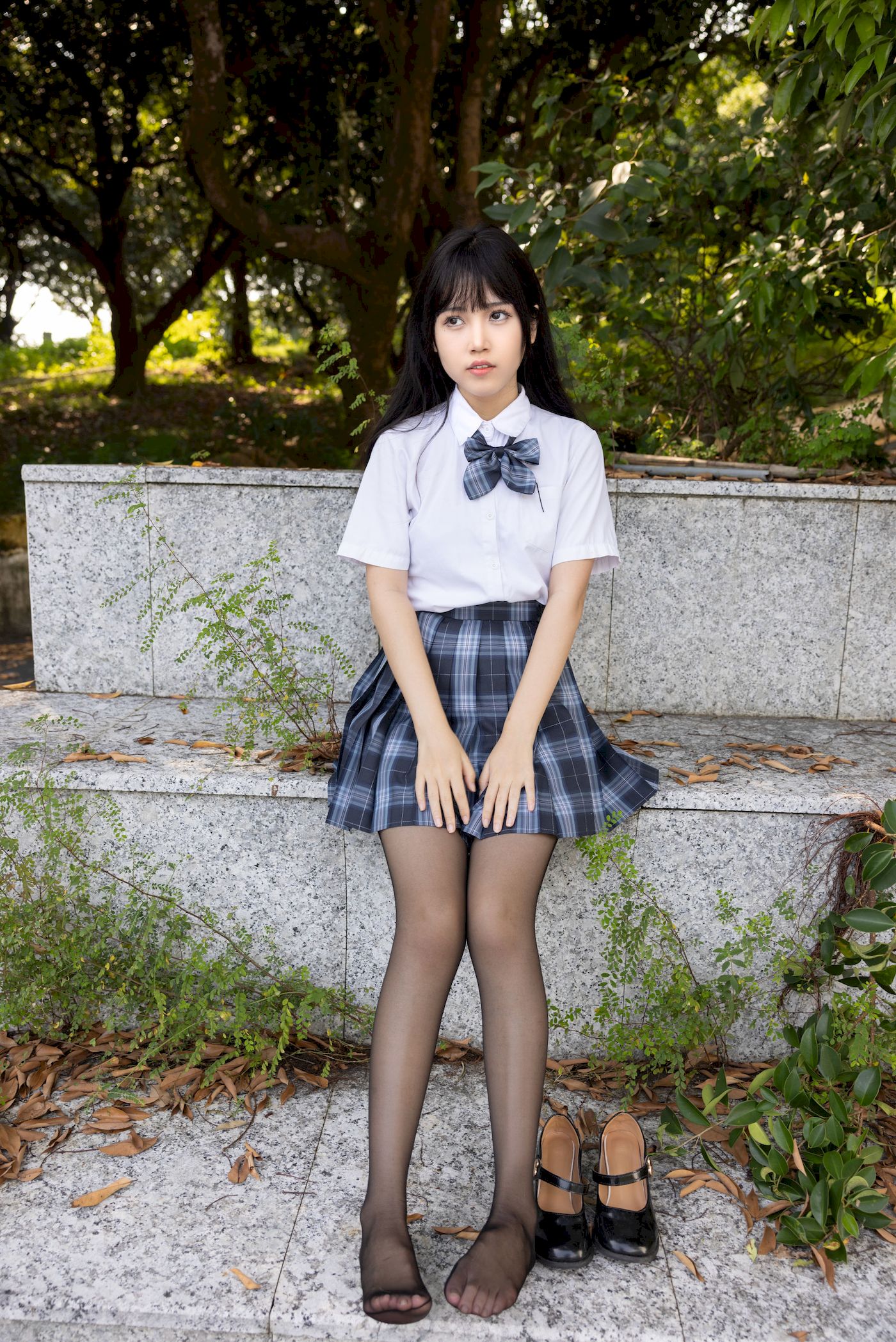 不呆猫学生装+JK制服妩媚写真