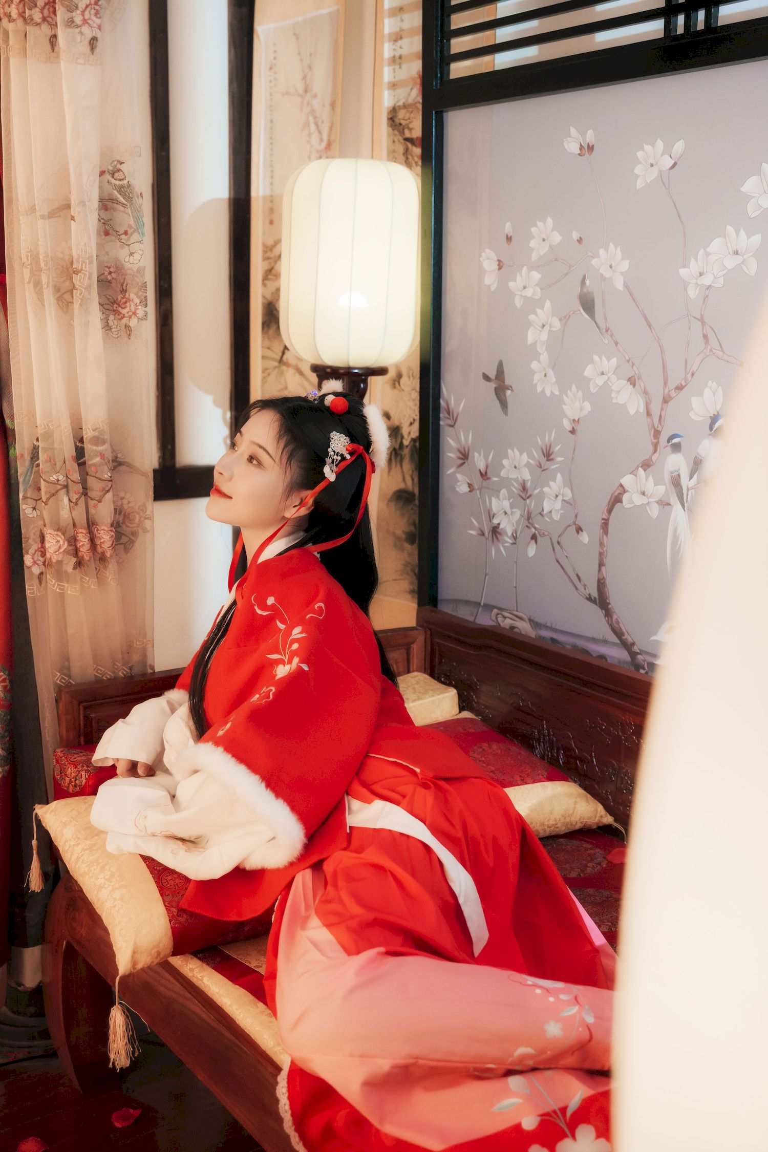 古典美女Nnian拜年服喜庆写真