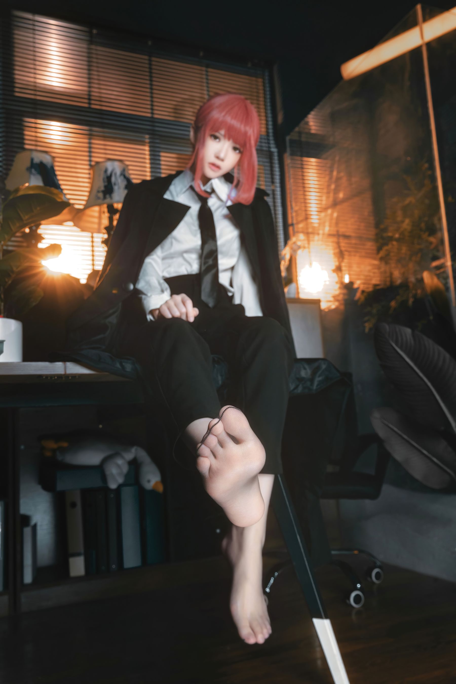 桜桃喵职场OL装扮COS玛奇玛