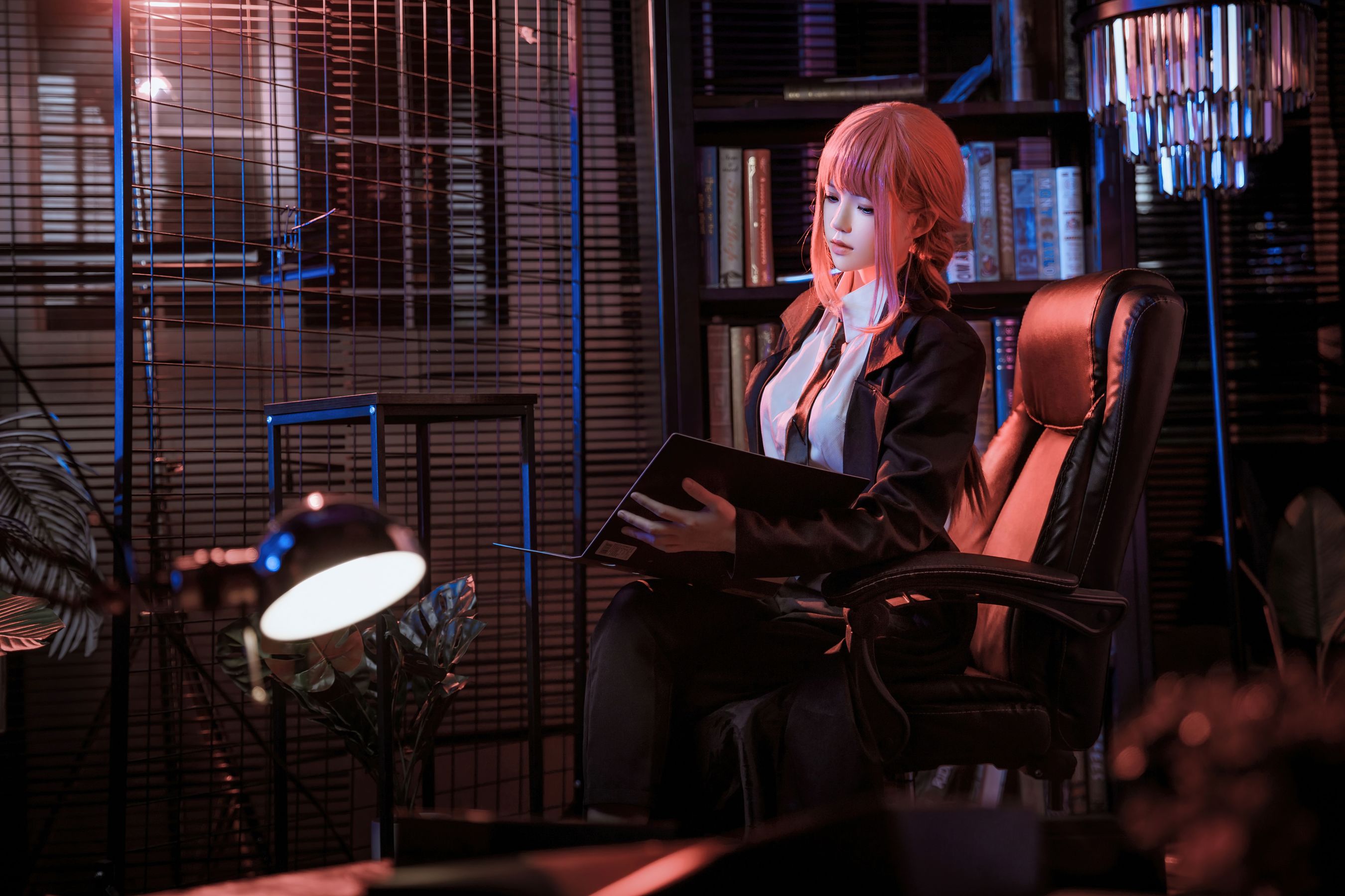 桜桃喵职场OL装扮COS玛奇玛