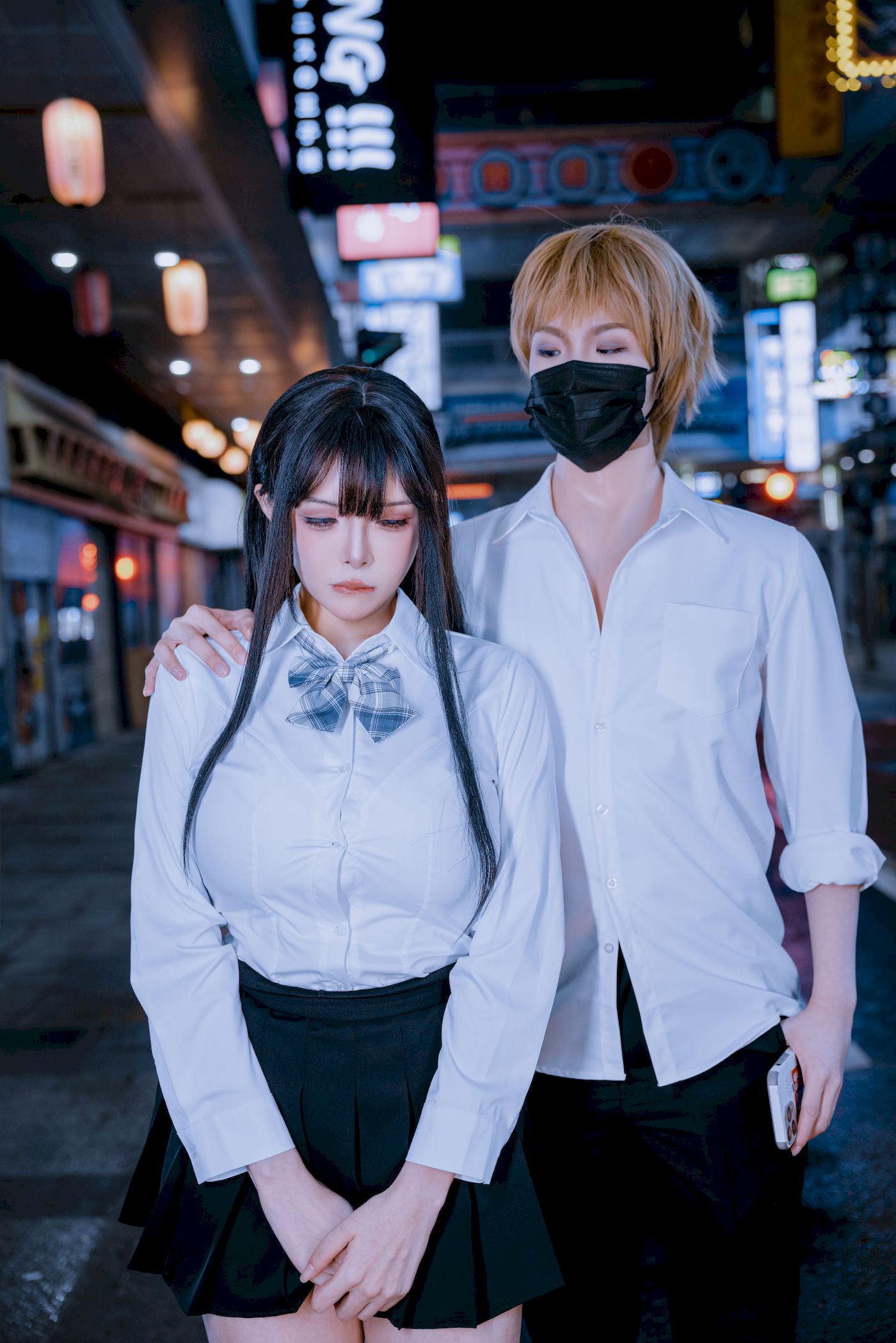 夏小秋秋秋白丝学妹制服户外性感写真