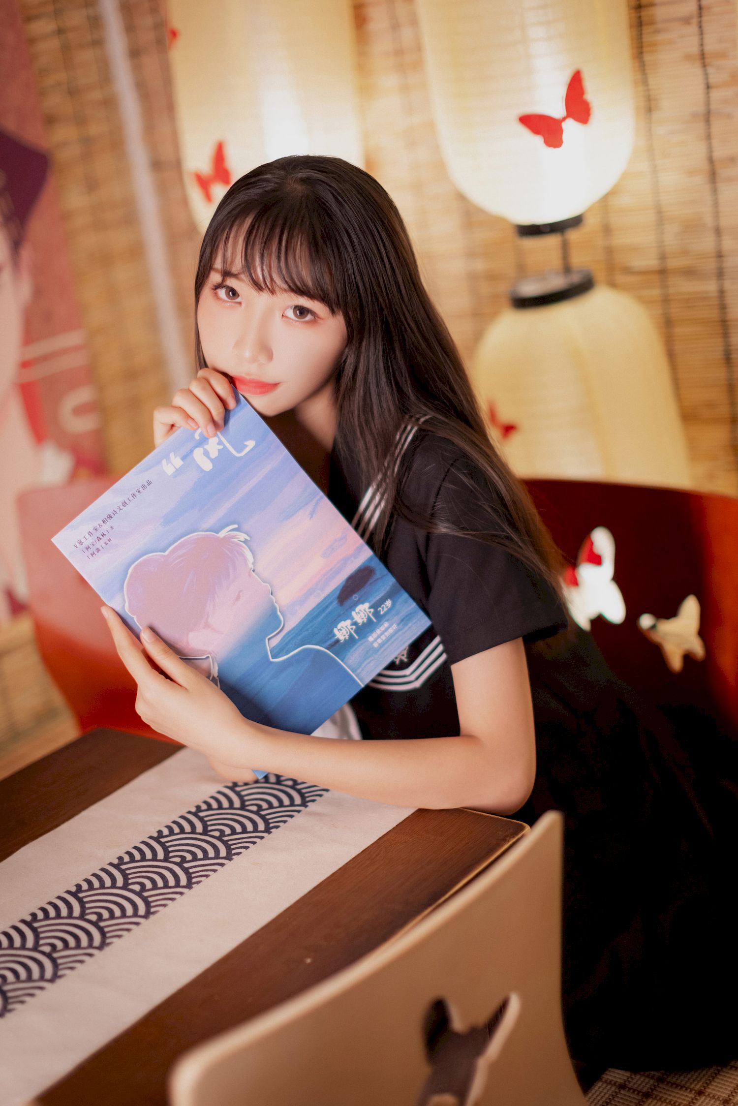 西呱呀呀呀JK制服搭配黑丝日系风格写真