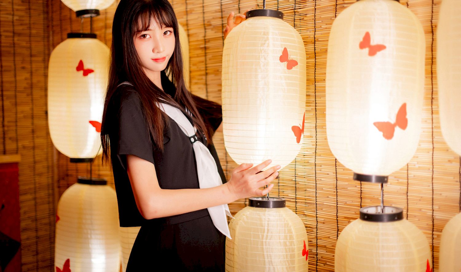 西呱呀呀呀JK制服搭配黑丝日系风格写真